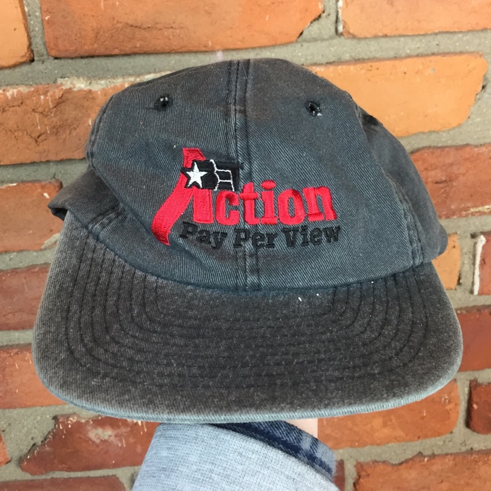 Vintage 90s black entertainment television hat